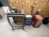 LOT: BATTERY CHARGER, GENERATOR TEST SET, TABLE SAW