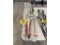 LOT: 4-ASSORTED KITCHEN UTENSILS: TONGS, GRILL BRUSH, DEEP FRYER SPATULA, SCOOP