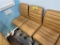 $BID PRICE X 2 - (2) PADDED SALON CHAIRS, FIT NICELY WITH DRYING TABLES (SEE LOTS 139 & 140)