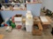 LOT OF ASSORTED PAPER GOODS, TAKEOUT CONTAINERS, CUPS, STRAWS, PLASTIC WARE