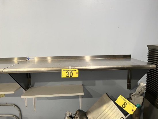 48"X18" STAINLESS STEEL SHELF WITH 2" BACK SPLASH