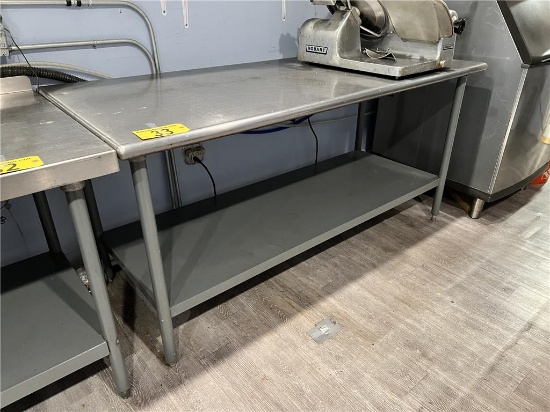 72"X30" STAINLESS STEEL TABLE WITH LOWER SHELF