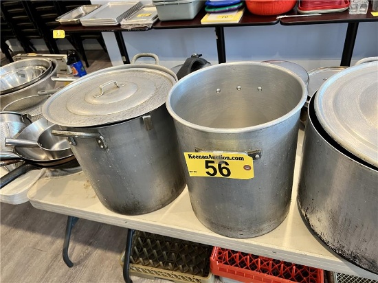 $BID PRICE X 2 - (2) STOCK POTS, 1 WITH LID & STEAMER INSERT