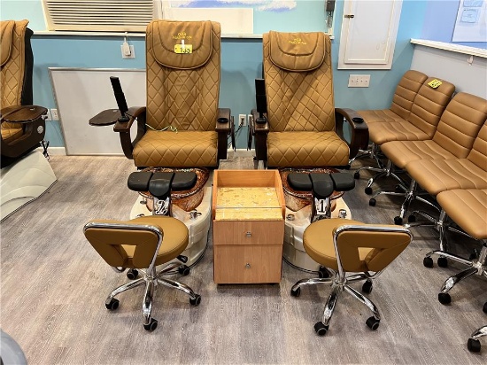 (2) GULFSTREAM AMPRO WHIRLPOOL PEDICURE SPA CHAIRS