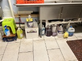 LOT OF ASSORTED CLEANING CHEMICALS & SUPPLIES