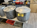 $BID PRICE X 2 - (2) STOCK POTS WITH LIDS & STEAMER INSERTS