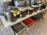 LOT 7-COOK POTS: 1-MANTTRA PRESSURE COOKER, 6-ASSORTED COOK POTS