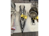 LOT: 9-ASSORTED KITCHEN TONGS