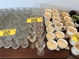 LOT OF 17-ASSORTED CHAMPAGNE & WINE GLASSES