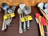 LOT OF 5-ASSORTED STAINLESS STEEL COOKING UTENSILS