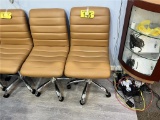 $BID PRICE X 2 - (2) PADDED SALON CHAIRS, FIT NICELY WITH DRYING TABLES (SEE LOTS 139 & 140)
