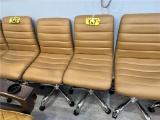 $BID PRICE X 2 - (2) PADDED SALON CHAIRS, FIT NICELY WITH DRYING TABLES (SEE LOTS 139 & 140)