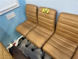 $BID PRICE X 2 - (2) PADDED SALON CHAIRS, FIT NICELY WITH DRYING TABLES (SEE LOTS 139 & 140)