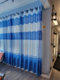LOT OF 9-WINDOW CURTAINS, 10' X 9'