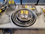 LOT: 8-ASSORTED STAINLESS STEEL BOWLS: 6-BOWLS & 2-COLANDERS