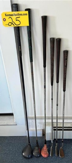 LOT OF 6-GOLF CLUBS, 3-DRIVERS, 3-IRONS