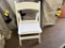 (115) PALMER/SNYDER FURNITURE CO. WHITE PADDED FOLDING CHAIRS WITH CHAIR COVERS (5 CHAIRS TO A BAG)