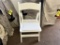 (100) PALMER/SNYDER FURNITURE CO. WHITE PADDED FOLDING CHAIRS WITH CHAIR COVERS (5 CHAIRS TO A BAG)