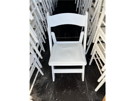 (200) WHITE PADDED FOLDING CHAIRS