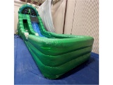 FREAKY FROG SPLASH INFLATABLE WATER SLIDE WITH BLOWER, 35'L X 10'W X 16'H