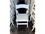 (225) WHITE PADDED FOLDING CHAIRS
