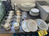LOT OF ASSORTED SILVER PLATE SERVING SETS
