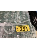 (100) STEMLESS WINE GLASSES WITH RACKS