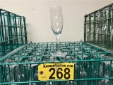 (216) 9-OZ. TULIP CHAMPAGNE FLUTES WITH RACKS