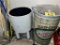 FLR 1: LOT OF 2-PORTABLE ICE BINS & ASSORTED LONG HANDLED TOOLS