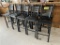 FLR 1: $BID PRICE X QUANTITY: (11) CLASSIC SEATING BLACK PADDED LADDER BACK BAR STOOLS