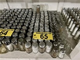 FLR 2: LOT: 85-GLASS S&P SHAKERS W/COVERS, 15-W/O