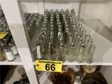 FLR 2: LOT: 63-GLASS S&P SHAKERS W/COVERS, 9-W/O