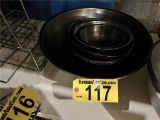 FLR 2: LOT: 6- STAINLESS STEEL BOWLS
