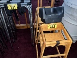 FLR 3: $BID PRICE X QUANTITY: (2) HIGH CHAIRS W/ CHILDREN'S STOOL