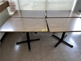 FLR 1: $BID PRICE X QUANTITY: (6) 4X2 LAMINATE PEDESTAL TABLES