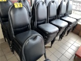 FLR 1: $BID PRICE X QUANTITY: (21) BLACK PADDED STACK CHAIRS