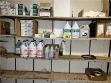 FLR 1: LOT OF CLEANING SUPPLIES & GLOVES
