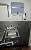 FLR 1: ADVANCE TABCO S/S HAND SINK WITH PAPER TOWEL & SOAP DISPENSERS