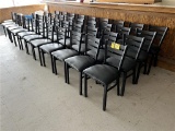 FLR 1: $BID PRICE X QUANTITY: (40) CLASSIC SEATING BLACK PADDED LADDER BACK CAFÉ CHAIRS