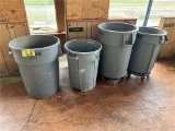 FLR 2: $BID PRICE X QUANTITY: (4) BRUTE TRASH BINS W/ 2-CADDIES