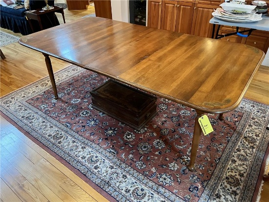 MAPLE DINING ROOM TABLE, WITH (2) 12" LEAVES, 42"W X 82"L