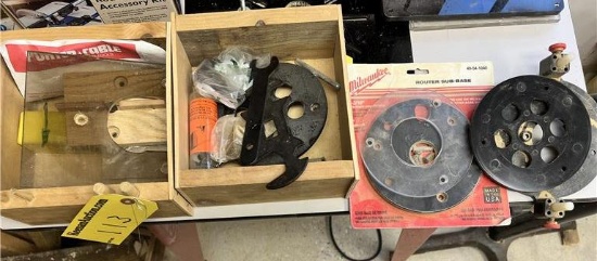 LOT OF ROUTER ACCESSORIES & ROUTER PLATES