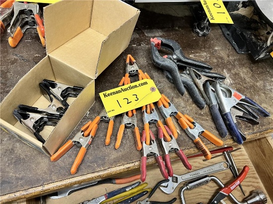 LOT OF: 23-ASSORTED SPRING CLAMPS