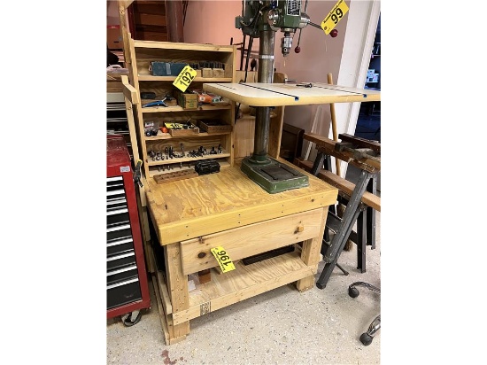 WORK BENCH, 38"W X 28"D X 31"H
