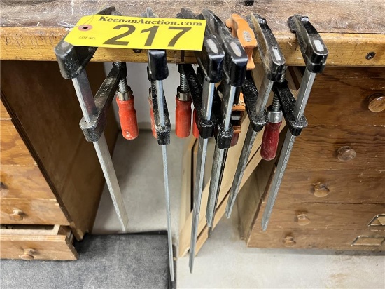 TIMES THE MONEY: (7) ASSORTED WOOD CLAMPS, BAR