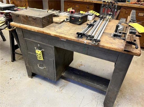 HAMILTON SINGLE PEDESTAL DESK/BENCH, 48" X 30"