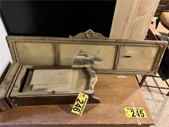LOT: CLOCK & MIRROR, 46"W X 12"
