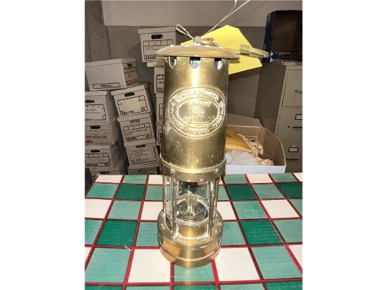 E. THOMAS & WILLIAMS #118059 CAMBRIAN BRASS MINER'S LANTERN