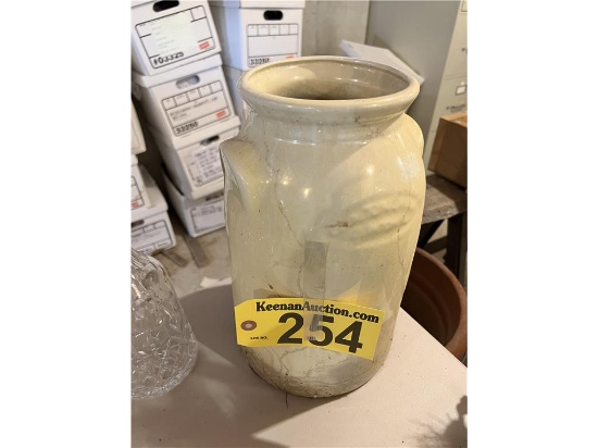 CERAMIC CONTAINER, 13"H  X 8" DIA.