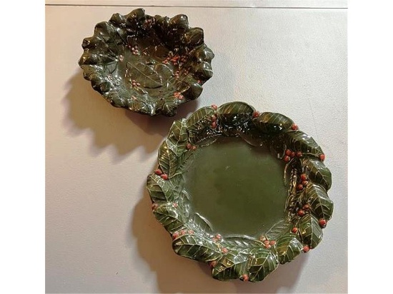 TIMES THE MONEY: (2) CERAMIC HOLIDAY BOWLS